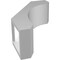 Ekena Millwork 3 1/2-in. W x 8-in. D x 12-in. H Legacy Architectural Grade PVC Knee Brace BRCP035X08X12LEC - alternate 5